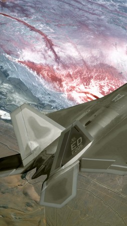 F-22, Raptor, Lockheed, Martin, stealth, air superiority fighter, U.S. Air Force (vertical)