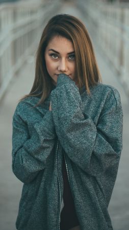 model, girl, brunette, 4K (vertical)
