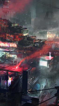 Remember Me, 5k, 4k wallpaper, game, sci-fi, future, city, red, smoke, ship, art, screenshot, 4k, 5k, xbox, ps3, 4k, 5k, PC, 2015 (vertical)