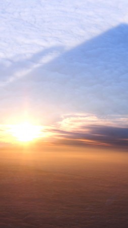 clouds, abstract, sunset, 4K (vertical)