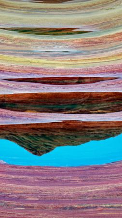 water, sand, abstract, 5K (vertical)