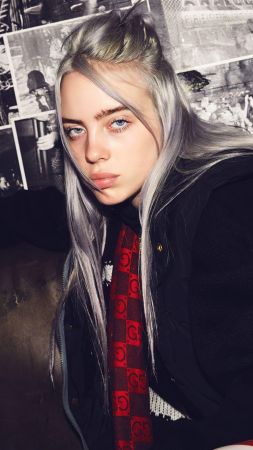 Billie Eilish, singer, blonde, 4K (vertical)