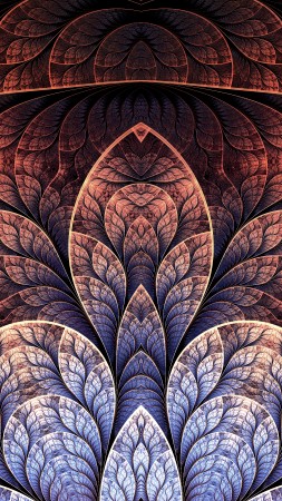 pattern, 4k, 5k wallpaper, leaf, brown, background (vertical)