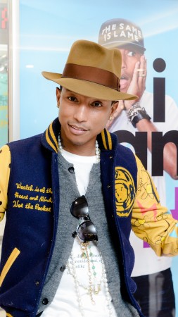 Pharrell Williams, Most Popular Celebs in 2015, Grammys 2015 Best Celebrity, singer, songwriter, Happy, Best Pop Solo Performance (vertical)