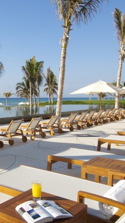 Grand Velas Riviera Maya, Mexico, Best Hotels of 2017, tourism, travel, resort, vacation, palms, sunbed (vertical)