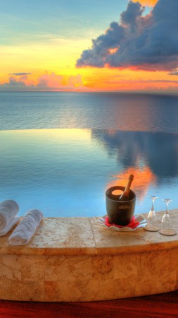 Jade Mountain Resort, Saint Lucia, The best hotel pools 2017, tourism, travel, resort, vacation, pool, ocean, sunset, sunrise, sky, clouds (vertical)