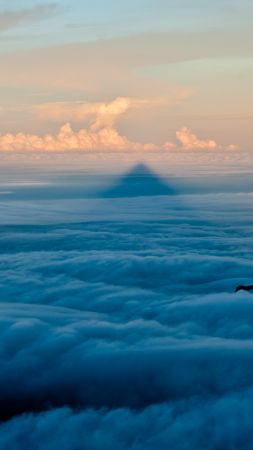 Clouds, 5k, 4k wallpaper, sky, sunset (vertical)