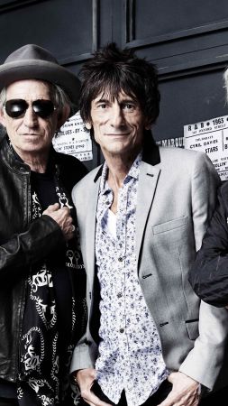 Rolling Stones, Top music artist and bands, Mick Jagger, Keith Richards, Charlie Watts, Ronnie Wood (vertical)