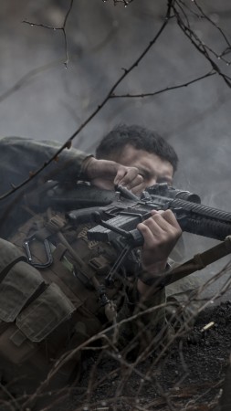 Soldier, uniform, sniper (vertical)