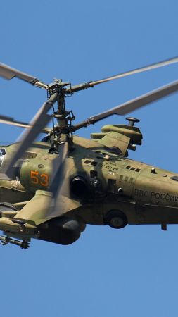 Kamov Ka-52 Alligator, Russian army, fighter helicopter, air force (vertical)
