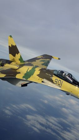 SU-35, attack aircraft, Russian Army (vertical)