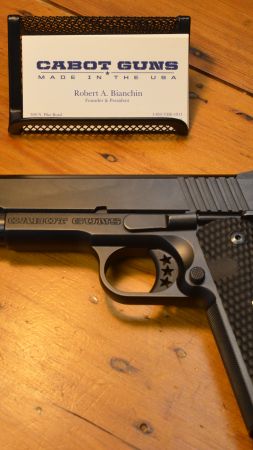 Cabot 1911, pistol, 4K, black (vertical)