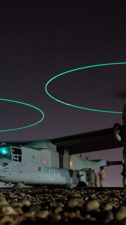 Bell V-22 Osprey, tiltrotor military aircraft, U.S. Air Force (vertical)