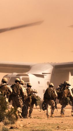 Bell V-22 Osprey, tiltrotor military aircraft, U.S. Air Force (vertical)
