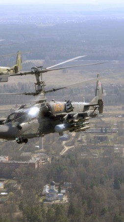 KAMOV KA-50 BLACK SHARK, fighter helicopter, fighter, Russian Air Force (vertical)