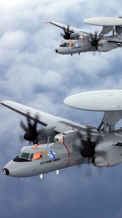 E-2 Hawkeye, Northrop Grumman, tactical airborne, early warning, USA Army, United States Navy (vertical)