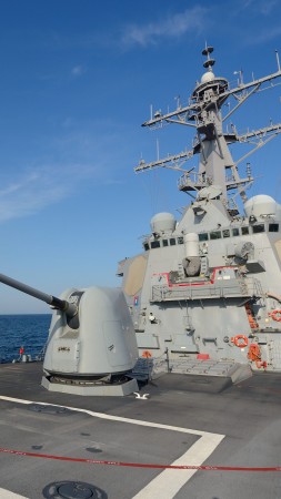 USS Ross, DDG-71, Arleigh Burke-class, guided-missile destroyer, USA Navy (vertical)
