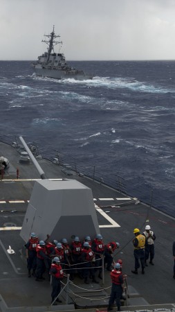 USS Curtis Wilbur, DDG-54, DDG 88, Arleigh Burke-class, guided-missile destroyer, USA Navy (vertical)