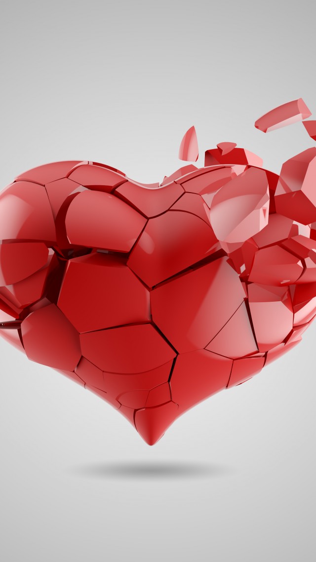 love image, heart, 5k (vertical)